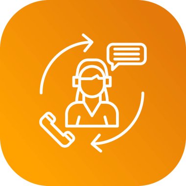 Çağrı merkezi simgesinin vektör illüstrasyonu