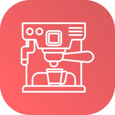 Moda tarzında izole edilmiş kahve makinesi simgesi