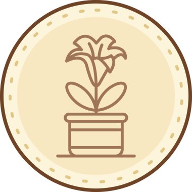 Bitki. Web simgesi basit illüstrasyon