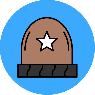 Şapka simgesi vektör illüstrasyonu