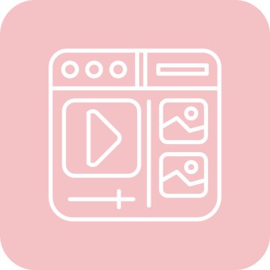 video simgesi vektör illüstrasyonu