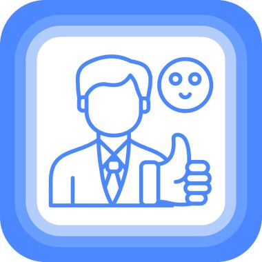 Müşteri geri bildirimi. Web simgesi basit illüstrasyon