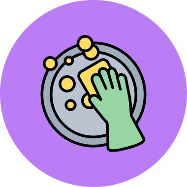 Bozuk para el simgesi, vektör illüstrasyonu