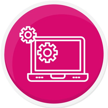 Dizüstü bilgisayar simgesi vektör çizimi