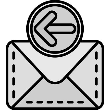 posta zarfı simgesi ana hat biçiminde