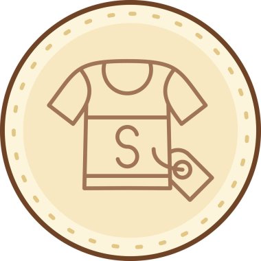 Kıyafetler. Web simgesi basit illüstrasyon