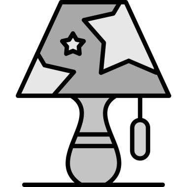 Lamba lambası ışık simgesi dış hat biçiminde