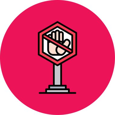 Kes şunu. Web simgesi basit illüstrasyon