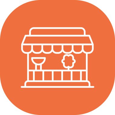 Dükkan. Web simgesi basit illüstrasyon