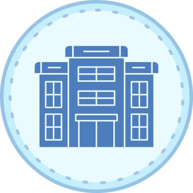 Bina. Web simgesi basit illüstrasyon