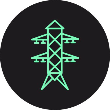 vektör elektrik kulesi illüstrasyonu