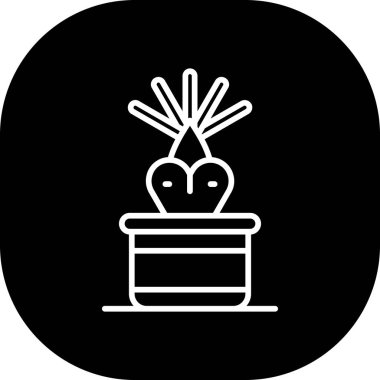 vektör kaktüs simgesi, basit vektör illüstrasyonu