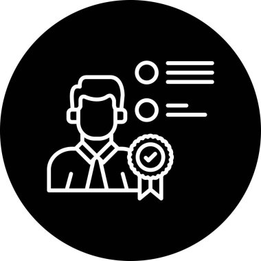 Benzersiz iş adamı vektör çizgisi simgesi