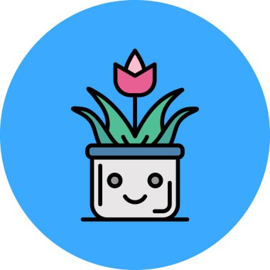 Kaktüs simgesi vektör illüstrasyonu