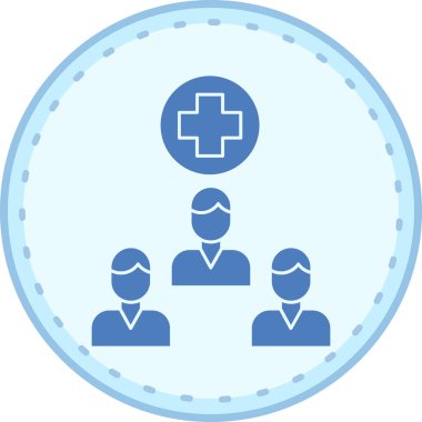 Bir grup insan simgesinin vektör çizimi