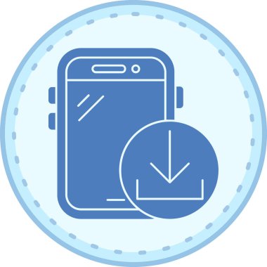 Cep telefonu. Web simgesi basit illüstrasyon