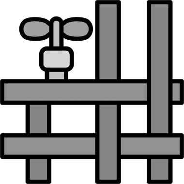 Çit. Web simgesi basit illüstrasyon