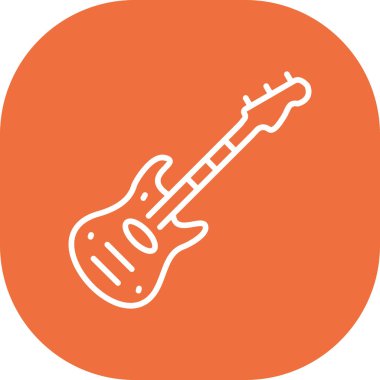 gitar simgesi vektör illüstrasyonu