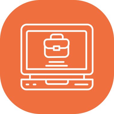 Dizüstü bilgisayar simgesinin vektör çizimi