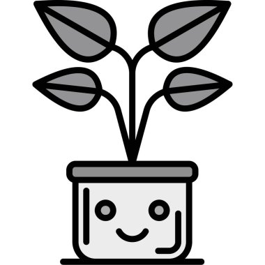 bitki simgesi vektör illüstrasyonu