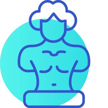 Meditasyon pozu simgesi dolu bir adam - taslak biçimi