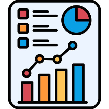 iş grafiği vektör çizgisi simgesi