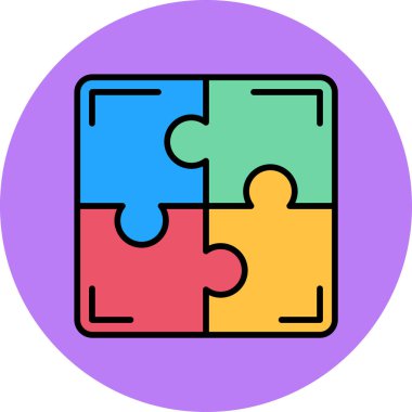 Bulmaca simgesi vektör çizimi