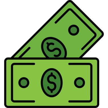 Dolar gagası vektör simgesi