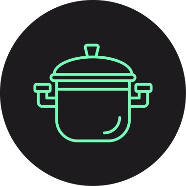 yemek tenceresi simgesi beyaz arkaplanda izole edilmiş modaya uygun düz stil.