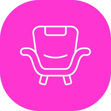 sandalye simgesi soyut arkaplanda izole edildi