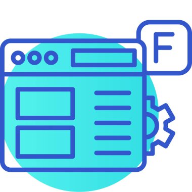 tarayıcı web simgesi, vektör illüstrasyonu