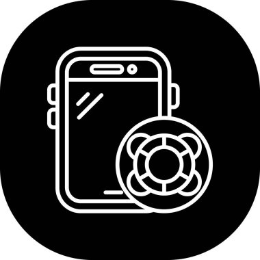 Mobil uygulama, akıllı telefon, akıllı telefon için vektör illüstrasyon simgesi