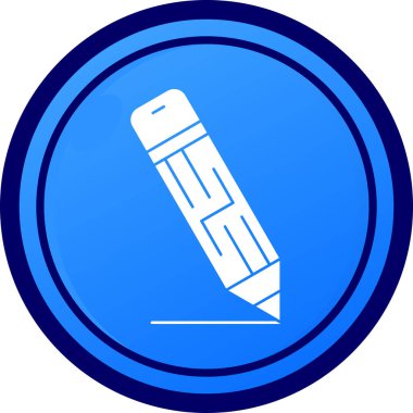 kalem simgesi mavi vektör biçimi