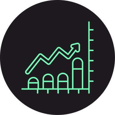 grafik simgesinin vektör illüstrasyonu