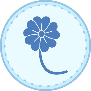 Sevimli çiçek izole simgesi