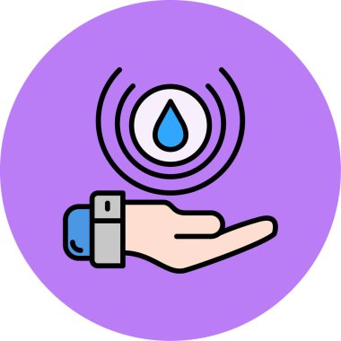 Su. Web simgesi basit illüstrasyon