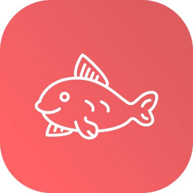 balık simgesi soyut bir grupta izole edildi