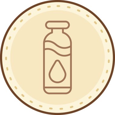 Süt simgesinin vektör illüstrasyonu