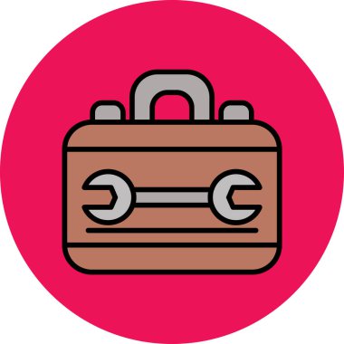 Çanta. Web simgesi basit illüstrasyon