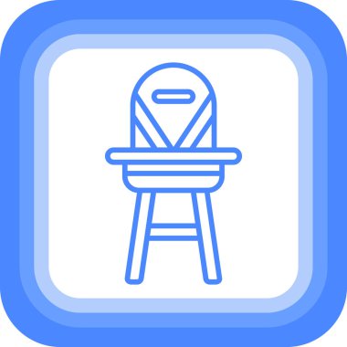 Sandalye. Web simgesi basit illüstrasyon