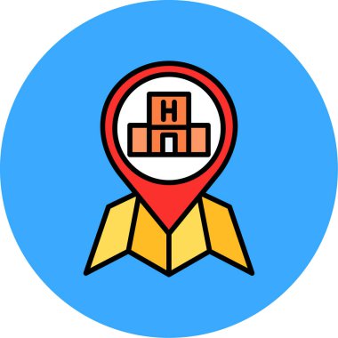 harita konumu ikon vektör illüstrasyonu