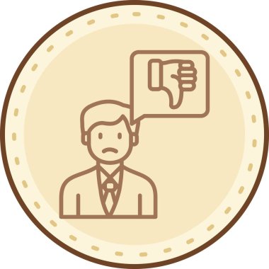 iş adamı simgesi, basit vektör illüstrasyonu