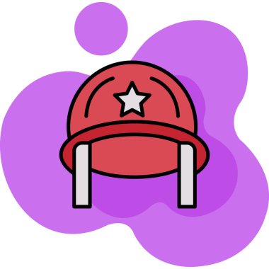 Beyzbol şapkasının çizgi film ikonunun vektör çizimi