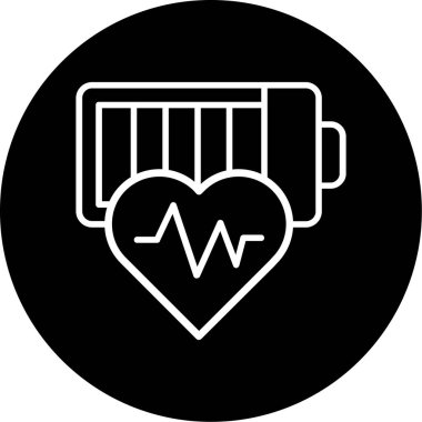 Bir kalp simgesinin vektör illüstrasyonu