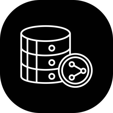 vektör veritabanı simgesi, basit vektör illüstrasyonu