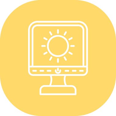 Parlaklık simgesi, vektör illüstrasyonu basit tasarım