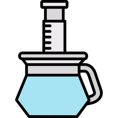 Taslak biçiminde matara kimyasal ikonu