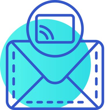 e- posta simgesi. ana hat harf posta vektör rengi izole edildi