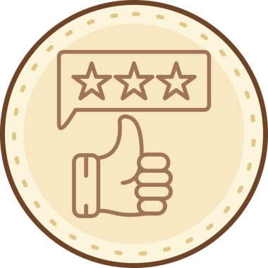 Müşteri derecelendirme vektör simgesi modern basit tasarım illüstrasyonu