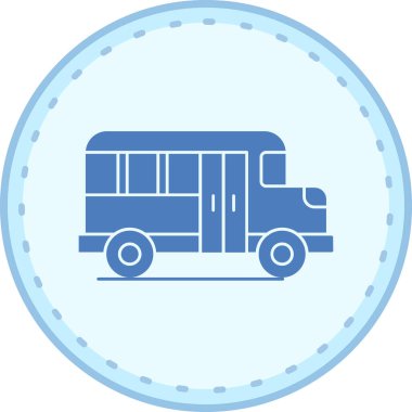 Otobüs. Web simgesi basit illüstrasyon